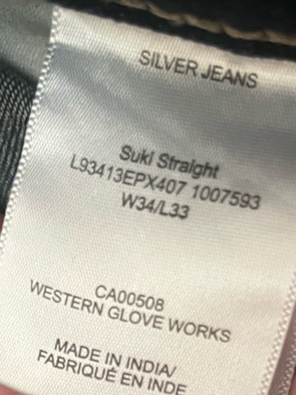 Silver Jeans Suki Straight Mid Rise Dark Wash Curvy Fit Jeans W34 L33 - Picture 13 of 14